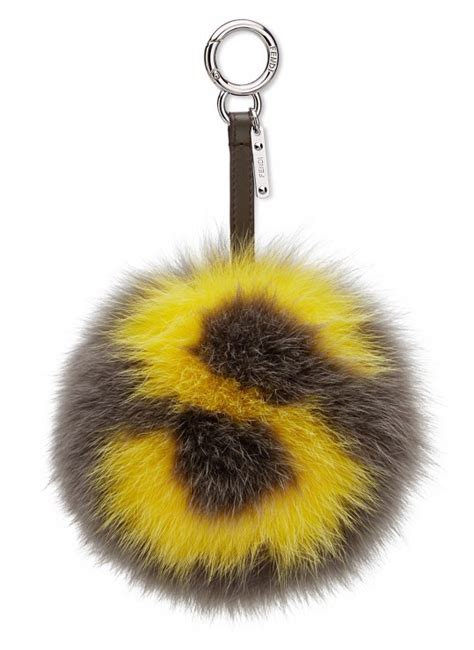 fendi alphabet fur charm|Fendi keychains for sale.